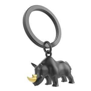 Metalmorphose 3D RHINO KEYCHAIN (BLACK)